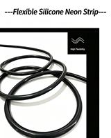 Tira de Luz LED RGBIC de 360 Grados, Extrusión de Silicona Negra de 22 mm sin Costuras, LED de Alta Luminosidad con Cambio de Color y Atenuación