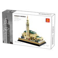 Blocs de construction éducatifs en plastique ABS de la Mosquée Hassan II de Casablanca, Maroc, pour enfants musulmans