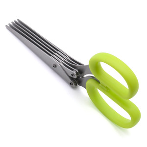 <span class=keywords><strong>Ciseaux</strong></span> de <span class=keywords><strong>cuisine</strong></span> à 5 <span class=keywords><strong>lames</strong></span> à usage multiple à grande poignée <span class=keywords><strong>pour</strong></span> oignons alimentaires avec couvercle de lame <span class=keywords><strong>Ciseaux</strong></span> à herbes à 5 couches - Product Image 3