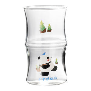 Taza de <span class=keywords><strong>cristal</strong></span> de bambú, taza de agua de Panda <span class=keywords><strong>gigante</strong></span> de dibujos animados divertidos, taza de leche de café creativa para el hogar - Product Image 5