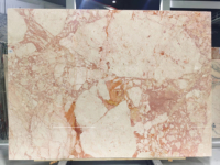Carreaux de sol mural en marbre rose crème pour villa d'hôtel dalle de marbre poli évier de salle de bain comptoir de cuisine décor de table