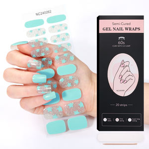 Showyboo - Pegatinas de <span class=keywords><strong>Uñas</strong></span> de Gel Transparente de Alta Calidad, Ecológicas, No Tóxicas, Precio de Fábrica, 100% Pulido, con Diseño Floral y Punta Francesa, Endurecimiento UV - Product Image 1
