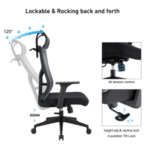 Chaise de <span class=keywords><strong>bureau</strong></span> de direction au design moderne avec accoudoir <span class=keywords><strong>ergonomique</strong></span> en maille complète nouveau style de mobilier de <span class=keywords><strong>bureau</strong></span> <span class=keywords><strong>pour</strong></span> ordinateur de <span class=keywords><strong>bureau</strong></span> - Product Image 3