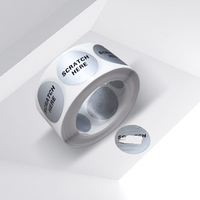 Autocollants personnalisés en vinyle imperméable à l'eau, forme sur mesure, rouleau d'étiquettes adhésives à gratter, autocollants de cartes à gratter imprimés sur mesure