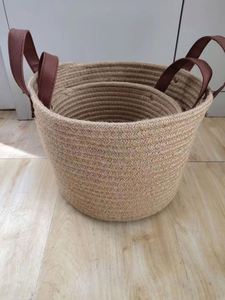 Hot Sale White Woven Cotton Rope Plant <b>Basket</b> <b>Foldable</b> and Versatile for Storage for <b>Laundry</b> Toys Planter <b>Baskets</b> - Product Image 6