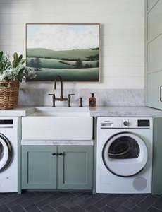 Modern Light Luxury Solid Wood High Quality Customized Laundry Cabinet for Villa - Product Image 5