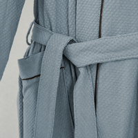 Peignoir de bain en coton gaufré durable et personnalisé pour hôtel et spa, avec col kimono, robe de chambre confortable pour femme, manches longues