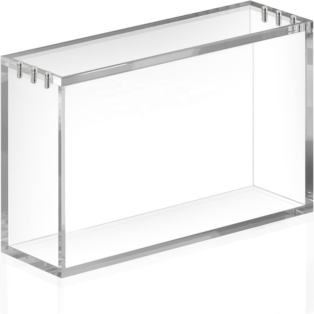 Custom UV Protection Modern Polished Acrylic Display Case with Magnets Lid Ultra-Premium Collection Strong Box