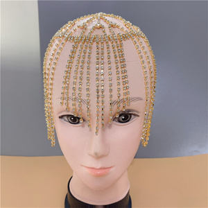 Diseñador mujeres niñas novia exótica <span class=keywords><strong>Cleopatra</strong></span> con cuentas danza del vientre cabeza sombrero accesorio para el cabello tocado para fiesta boda mostrando - Product Image 5
