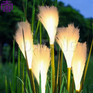 Lampe LED solaire étanche IP65, effet de scène nocturne, herbe de la pampa artificielle lumineuse, lampadaire paysager, éclairage de pelouse en chaume - Product Image 2