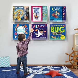 Bán buôn tùy chỉnh Wall Mount 4/7/12 inch rõ ràng trẻ em kệ sách nổi Album Acrylic giữ kỷ lục hiển thị tường kệ - Product Image 4
