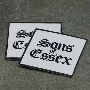 Eco-friendly Woven Clothing Neck Label for Apparel Custom Shirt Garment Labels with One Side <b>Fold</b> and Press Application - Product Image 4