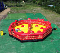 Jeu gonflable Last Man Standing Sweeper sur le thème du feu rouge pour les enfants et les adultes, fête d'anniversaire