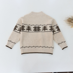 Fourniture d'usine Flocon de neige Pin Arbre Élément d'hiver Motif <span class=keywords><strong>Pull</strong></span> en tricot Chandails pour garçons - Product Image 6