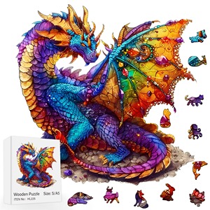 Hamaileon <strong>Diamond</strong> Dragon <strong>Puzzle</strong> Wooden Jigsaw Decorative Irregular Shaped Handmade Custom DIY <strong>Puzzle</strong> for Kids <strong>Adults</strong> - Product Image 3