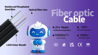 Kabel Serat Optik FTTH SIPU Kekuatan Tarik Tinggi Single Mode Low Loss High Bandwidth untuk Jaringan Jarak Jauh