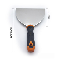 Couteau à mastic grattoir à peinture de qualité industrielle professionnel en acier inoxydable durable avec poignée antidérapante en plastique de conception flexible