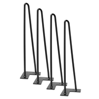 Épingle à cheveux Table basse pieds acier industriel 8-35CM épingle à cheveux pieds de bureau pour meubles banc Table de bureau métal acier bricolage 2 3 broches