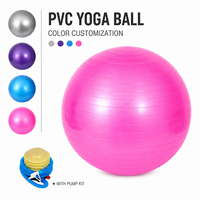 Ballons de yoga 45 cm, ballon d'exercice robuste pour la position assise au bureau, l'étirement de la colonne vertébrale, l'entraînement de mobilité et les séances de sport à domicile