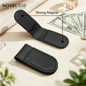 Porte-billets magnétique en cuir PU Novelsub à graver au laser, 4 couleurs, personnalisable, cadeau promotionnel - Product Image 5