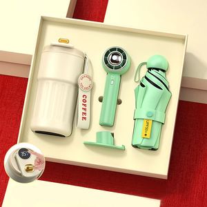 FX Company Business Gift Set Umbrella with Handheld Electric Fan Coffee <b>Cup</b> Promotional Business Corporate Gift Set Gift Items - Product Image 1