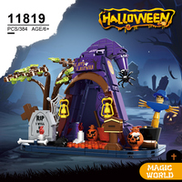 Jouets Woma Décoration d'Halloween Bureau à Domicile Construction Briques Blocs Jouet avec Tombes Tentes (11819)