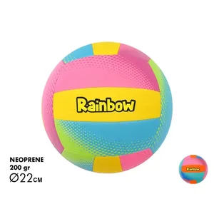 Ballon de beach-volley en néoprène jaune fluo 200g 22cm Équipement d'entraînement MAZZEO GIOCATTOLI - Product Image 3