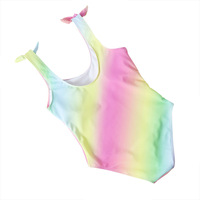 Maillot de bain pour enfant, imprimé animal de dessin animé, licorne, séchage rapide, respirant, jaune, bébé fille, maillot de bain une pièce, enfant