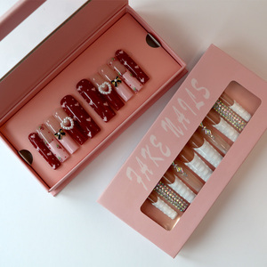 <span class=keywords><strong>Uñas</strong></span> Postizas Acrílicas Hechas a Mano con Gel Suave <span class=keywords><strong>de</strong></span> Dibujos Animados Y2K TSZS, 10 Piezas, <span class=keywords><strong>Diseño</strong></span> Cuadrado Largo <span class=keywords><strong>de</strong></span> Lujo Personalizado, Reutilizables - Product Image 3