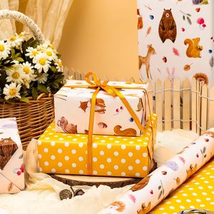 MAYPLUSS Wrapping <b>Paper</b> Woodland Animals 46.8 Square Feet Baby Shower Gift <b>Wrap</b> - Product Image 6