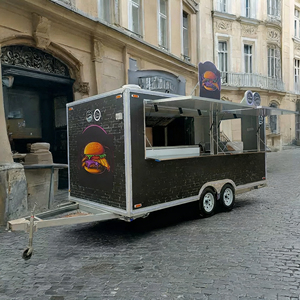 Carrito de Comida Rápida Multifuncional con Ventana Doble para Fideos Turcos, Helados y Otros Alimentos, Remolcable, de Acero Inoxidable, con 4 Ruedas - Product Image 3