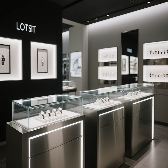 Luxury Interior Design Watch Display Case Showcase Mall Watches Shop Decoration