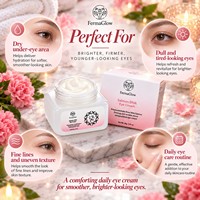 Crème Contour des Yeux Hydratante et Raffermissante au Peptide PDRN d'ADN de Saumon Sauvage Fermenté, Soin Anti-Poches et Lissage des Rides et Ridules