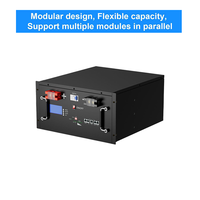 Batterie LiFePO4 48V certifiée CE, montée en rack, 51.2V 100Ah 200Ah 300Ah 5kWh 10kWh 15kWh, stockage d'énergie solaire, BMS intelligent