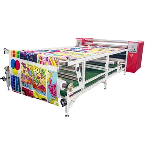 Machine de pressage à calandre automatique et manuelle pour tissu polyester, impression par sublimation, état neuf, roulement multicolore - Product Image 1