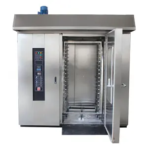 rotary baking oven for bakery 16 trays commercial gas electric hot wind pizza bread pita cookie biscuit convection rack oven