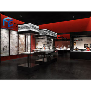 Vitrine en verre de musée PENBO avec présentoirs d'exposition vitrine de musée - Product Image 1