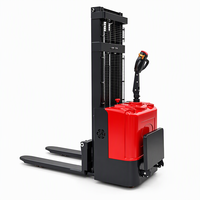 Chariot élévateur électrique à conduite étroite avec batterie lithium-ion et pneus en polyuréthane pour la manutention et le stockage de marchandises en entrepôt