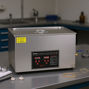 Nettoyeur à ultrasons Vevor 30L en acier inoxydable avec minuterie numérique chauffante, machine de nettoyage commerciale pour bijoux, lunettes et pièces - Product Image 2