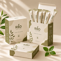 Boîte d'emballage personnalisée pour sachets de poudre de café enzymatique, protéines, collagène, vitamines et bâtonnets de boisson