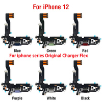 Puerto de carga Usb Original, Cable flexible para iPhone 12 Mini, piezas de reparación, enchufe trasero para teléfono, puerto de carga, Conector de base con micrófono