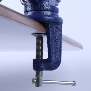 Bench Vise Cast Iron 360 Degree Swivel Base Smooth Jaw Surface For Tube Diy Use - Product Image 1