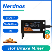 Bitaxe Nerdnos 1.2TH Bitcoin Miner SHA256 90W Appareil de minage domestique à faible consommation d'énergie