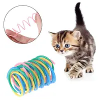 Günstige Großhandel bunte Kunststoff lustige Haustier Zubehör umwelt freundliche Katze Frühling Spielzeug