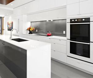 Ensemble d'armoires de cuisine modulaires modernes en bois à finition brillante personnalisée pour appartement, villa, hôpital et centre commercial - Product Image 6