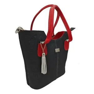 Bolso Tote Fana Wendy de Cuero Genuino con Estampado Animal Multicolor, Correa Única y Forro de PU para Fiestas - Product Image 5