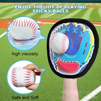 Jeu de pagaie et de balle pour enfants avec ensemble de lancer et d'attraper de balles collantes, jouet de sport de plein air pour la coordination œil-main et le jeu actif