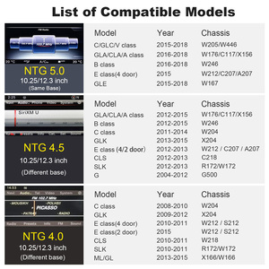 Không dây Carplay Android Auto 12.3 ''Màn hình cảm ứng đa phương tiện Radio cho Mercedes Benz GLC CLA GLC W212 C117 x156 W205 4.5/5.0 - Product Image 5