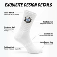 Chaussettes de sport pour hommes, personnalisables avec logo, respectueuses de la peau, 82 % coton, soutien de la voûte plantaire, mi-mollet, pour l'escalade, GRS