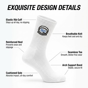 Calcetines Deportivos para Hombre con Logotipo Personalizado, 82% Algodón, Soporte <span class=keywords><strong>de</strong></span> <span class=keywords><strong>Arco</strong></span>, Media Caña, Ideales para Escalada, GRS - Product Image 2